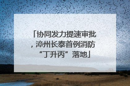协同发力提速审批，漳州长泰首例消防“丁升丙”落地