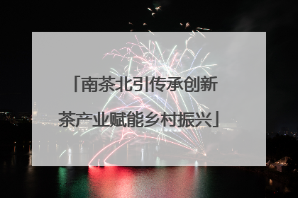 南茶北引传承创新 茶产业赋能乡村振兴