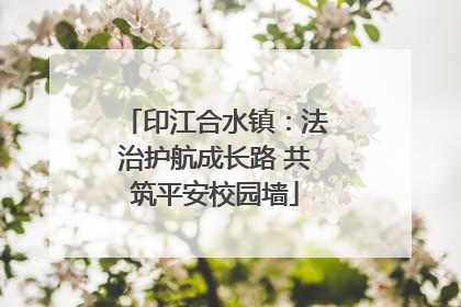 印江合水镇：法治护航成长路 共筑平安校园墙