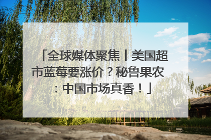 全球媒体聚焦丨美国超市蓝莓要涨价？秘鲁果农：中国市场真香！