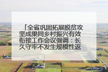 全省巩固拓展脱贫攻坚成果同乡村振兴有效衔接工作会议强调：长久守牢不发生规模性返贫致贫底线 王宁出席并讲话 王予波主持