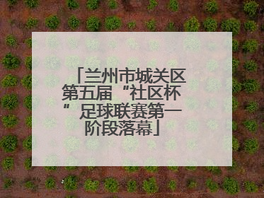 兰州市城关区第五届“社区杯”足球联赛第一阶段落幕