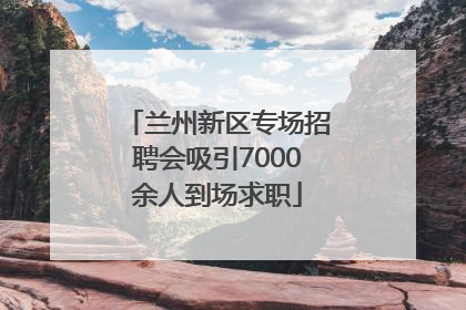 兰州新区专场招聘会吸引7000余人到场求职