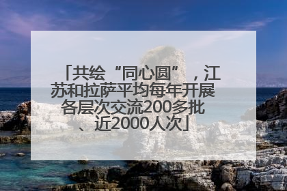 共绘“同心圆”，江苏和拉萨平均每年开展各层次交流200多批、近2000人次