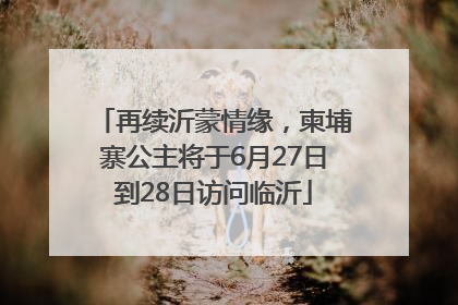 再续沂蒙情缘，柬埔寨公主将于6月27日到28日访问临沂
