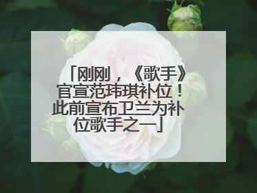 刚刚，《歌手》官宣范玮琪补位！此前宣布卫兰为补位歌手之一
