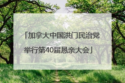 加拿大中国洪门民治党举行第40届恳亲大会