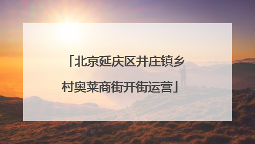 北京延庆区井庄镇乡村奥莱商街开街运营