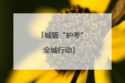 城管“护考” 全城行动