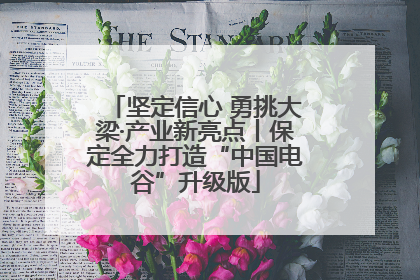 坚定信心 勇挑大梁·产业新亮点丨保定全力打造“中国电谷”升级版