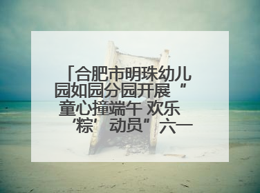 合肥市明珠幼儿园如园分园开展“童心撞端午 欢乐‘粽’动员”六一系列活动