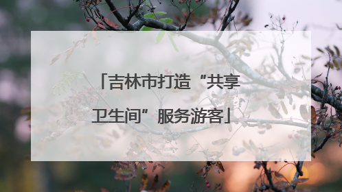 吉林市打造“共享卫生间”服务游客