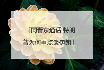同普京通话 特朗普为何重点谈伊朗