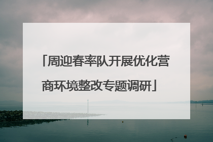 周迎春率队开展优化营商环境整改专题调研