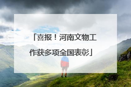 喜报！河南文物工作获多项全国表彰