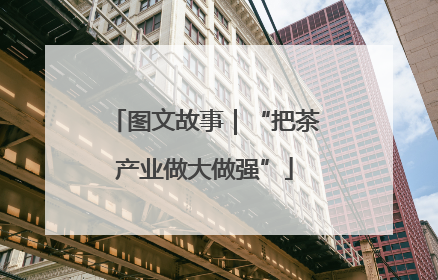图文故事｜“把茶产业做大做强”