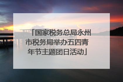 国家税务总局永州市税务局举办五四青年节主题团日活动