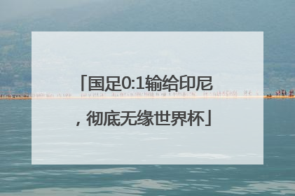 国足0:1输给印尼，彻底无缘世界杯