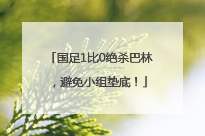国足1比0绝杀巴林，避免小组垫底！