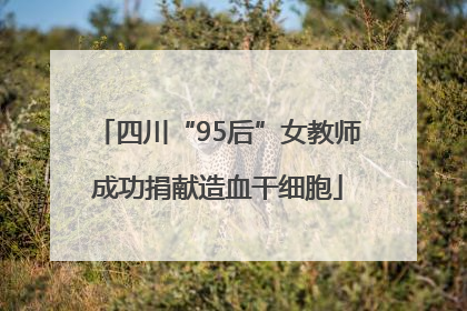 四川“95后”女教师成功捐献造血干细胞