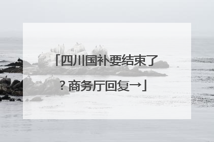 四川国补要结束了？商务厅回复→
