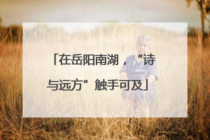 在岳阳南湖，“诗与远方”触手可及
