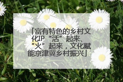 富有特色的乡村文化IP“活”起来、“火”起来，文化赋能京津冀乡村振兴