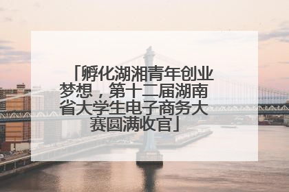 孵化湖湘青年创业梦想，第十二届湖南省大学生电子商务大赛圆满收官