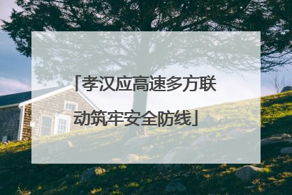 孝汉应高速多方联动筑牢安全防线