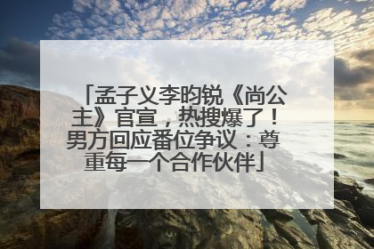 孟子义李昀锐《尚公主》官宣，热搜爆了！男方回应番位争议：尊重每一个合作伙伴