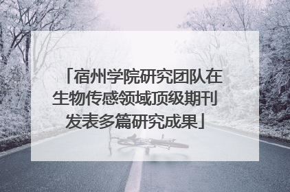宿州学院研究团队在生物传感领域顶级期刊发表多篇研究成果