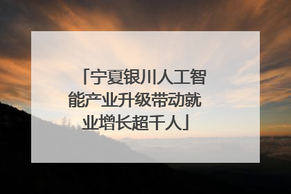 宁夏银川人工智能产业升级带动就业增长超千人