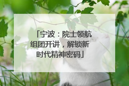 宁波：院士领航组团开讲，解锁新时代精神密码