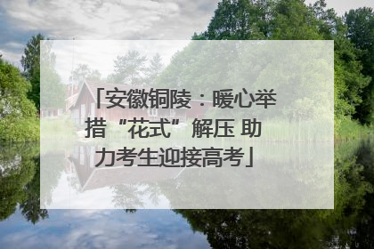 安徽铜陵：暖心举措“花式”解压 助力考生迎接高考