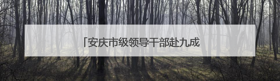 安庆市级领导干部赴九成监狱开展警示教育活动