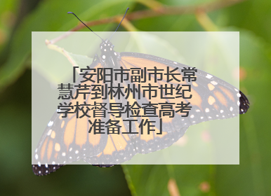 安阳市副市长常慧芹到林州市世纪学校督导检查高考准备工作