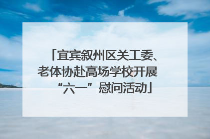 宜宾叙州区关工委、老体协赴高场学校开展“六一”慰问活动