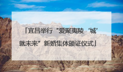 宜昌举行“爱聚夷陵‘城’就未来”新婚集体颁证仪式