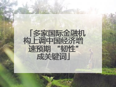 多家国际金融机构上调中国经济增速预期 “韧性”成关键词