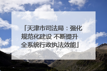 天津市司法局：强化规范化建设 不断提升全系统行政执法效能