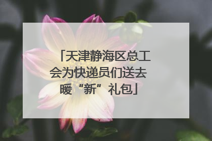 天津静海区总工会为快递员们送去暖“新”礼包