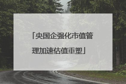 央国企强化市值管理加速估值重塑