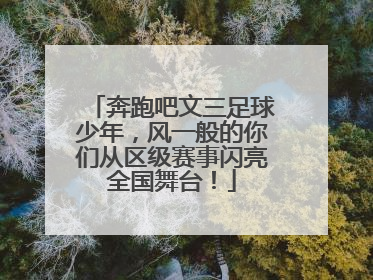 奔跑吧文三足球少年，风一般的你们从区级赛事闪亮全国舞台！