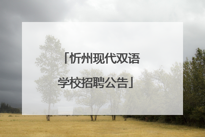 忻州现代双语学校招聘公告