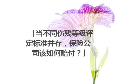 当不同伤残等级评定标准并存，保险公司该如何赔付？