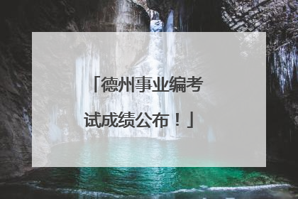 德州事业编考试成绩公布！