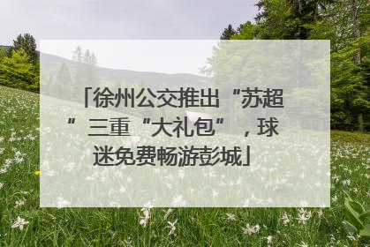 徐州公交推出“苏超”三重“大礼包”，球迷免费畅游彭城