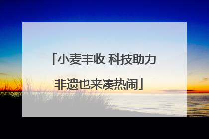 小麦丰收 科技助力 非遗也来凑热闹