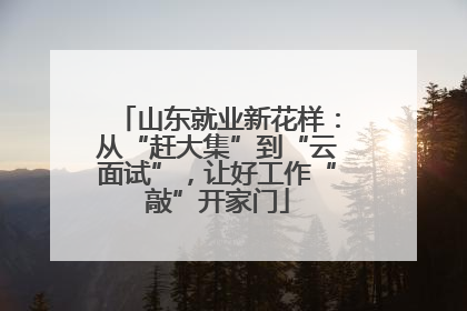 山东就业新花样：从“赶大集”到“云面试”，让好工作“敲”开家门