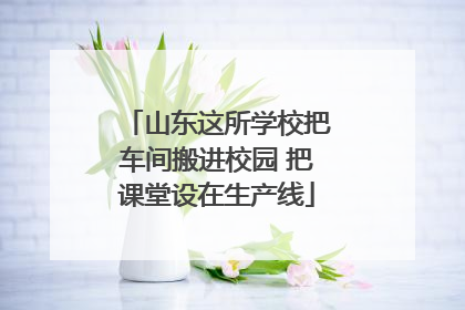 山东这所学校把车间搬进校园 把课堂设在生产线